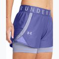 Pantaloncini da allenamento Under Armour Play Up 2-In-1 starlight/celeste/celeste da donna 4