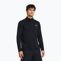 Felpa Under Armour Tech 2.0 1/2 zip nero/giallo alta visibilità da uomo