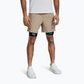 Pantaloncini da allenamento uomo Under Armour UA Vanish Woven 6in timberwolf taupe/black