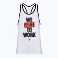 Canotta da allenamento Under Armour Project Rock Get To Work bianco/nero/fuoco di fenice da uomo