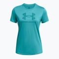 Maglietta da allenamento Under Armour Tech BL HD circuit teal/coastal teal da donna 3