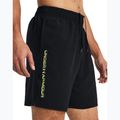 Pantaloncini da allenamento Under Armour Woven Wdmk da uomo, nero/giallo lucido 4