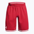 Pantaloncini da basket Under Armour 10" da uomo Pantaloncino perimetrale rosso/bianco
