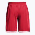 Pantaloncini da basket Under Armour 10" da uomo Pantaloncino perimetrale rosso/bianco 2