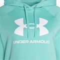 Under Armour donna Rival Fleece Big Logo Hoody Felpa radiale turchese/bianca 6