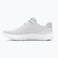 Under Armour Charged Surge 4 scarpe da corsa da donna bianco/grigio resistente/argento metallico 9