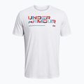 Maglietta Under Armour Colorblock Wordmark da uomo bianco/nero 3