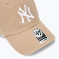 47 Brand MLB New York Yankees CLEAN UP W/No Loop Label berretto da baseball cachi 3