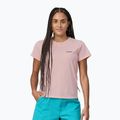 Maglietta da trekking da donna Patagonia P-6 Logo Responsabili-Tee rosa baffo