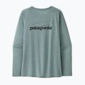 Longsleeve Patagonia Cap Cool Daily Graphic Donna - Logo Waters casting/blu termico x-dye