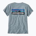 Maglietta termica da donna Patagonia P-6 Logo Responsibili-Tee blu 2