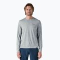 Longsleeve Uomo Patagonia Cap Cool Daily Graphic Shirt-Waters boardshort logo abalone blue/grigio piuma