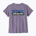 Maglietta Patagonia P-6 Logo Responsabili-Tee donna in cemento viola 2