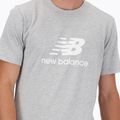 T-shirt New Balance Stacked Logo grigio atletico da uomo 6