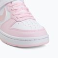Scarpe per bambini Nike Court Borough Low Recraft white/pink foam 7