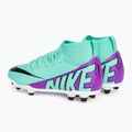 Scarpe da calcio per bambini Nike Jr Mercurial Superfly 9 Club FG/MG iper turchese/nero/bianco/fucsia dream 3