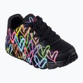 SKECHERS JGoldcrown Uno Lite Spread The Love nero/multicolore scarpe per bambini 8