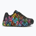 SKECHERS JGoldcrown Uno Lite Spread The Love nero/multicolore scarpe per bambini 2