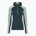 Smartwool Classic Thermal Merino Base Layer 1/2 Zip Hoodie da donna in scatola twilight/verde artico
