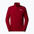 Felpa da uomo The North Face 100 Glacier 1/4 Zip rosso granata