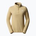 Felpa The North Face donna 100 Glacier 1/4 Zip kaki stone