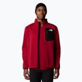 Felpa da uomo The North Face Crest FZ rosso granata/nero 4