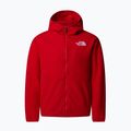 Felpa da bambino The North Face Teen Glacier F/Z con cappuccio rosso