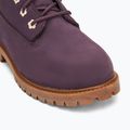 Timberland Premium 6 In Lace scarpe per bambini in nubuck viola scuro 7