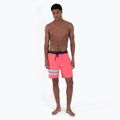 Pantaloncini da bagno Hurley Phantom Block Party 18" da uomo, rosa neon 2