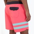Pantaloncini da bagno Hurley Phantom Block Party 18" da uomo, rosa neon 3