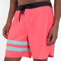 Pantaloncini da bagno Hurley Phantom Block Party 18" da uomo, rosa neon 4
