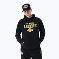 Felpa con cappuccio New Era Team Script OS Los Angeles Lakers nera da uomo