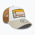 Cappello da baseball New Era Patch Trucker beige chiaro da uomo 3