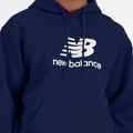 Felpa con cappuccio New Balance Stacked Logo French Terry navy da uomo 4