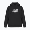 Felpa con cappuccio in pile New Balance donna, nero