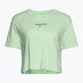 Maglietta da allenamento donna Nike Pro Dri-Fit Cropped verde vapore