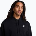 Felpa con cappuccio Nike Club French Terry Uomo nero/nero/bianco 4