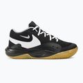 Scarpe da pallavolo Nike Hyperquick Court Flight nero/bianco/argento piatto 2