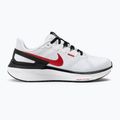 Nike Structure 25 uomini scarpe da corsa bianco / nero / luce mmoke grey / rosso fuoco 2