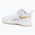 Nike React Hyperset 2 scarpe da pallavolo bianco/bianco/oro metallico 3