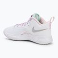 Nike Hyperset 2 SE scarpe da pallavolo bianco/hyper pink/mint foam/violet mist/pink foam 3