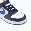 Scarpe Nike Court Borough Low da bambino Recraft bianco/navy/arancio 7