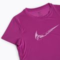 Maglietta da corsa Nike One Dri-Fit Donna fucsia caldo / mango selvatico chiaro 3