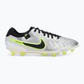 Nike Legend 10 Pro Ag-Pro uomini scarpe da calcio argento metallico / volt / nero 2