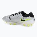 Nike Legend 10 Pro Ag-Pro uomini scarpe da calcio argento metallico / volt / nero 3