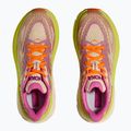 HOKA Clifton 9 scarpe da corsa fucsia/vaniglia per bambini 12