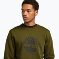 Felpa uomo Timberland Tree Logo girocollo oliva scuro 4