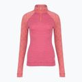 Felpa termica da donna Smartwool Classic Thermal Merino Base Layer 1/4 Zip Boxed garden pink digi snow 3