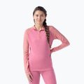 Felpa termica da donna Smartwool Classic Thermal Merino Base Layer 1/4 Zip Boxed garden pink digi snow