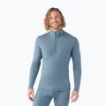 Felpa termica da uomo Smartwool Classic Thermal Merino Base Layer 1/4 Zip Boxed blu peltro h